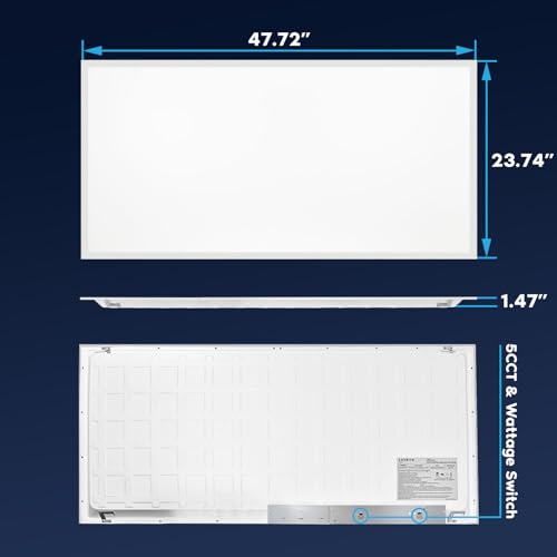 LUXRITE 2x4 FT LED Flat Panel Light, LED Drop Ceiling Lights (2 Pack) - size: 2 Count (Pack of 1)