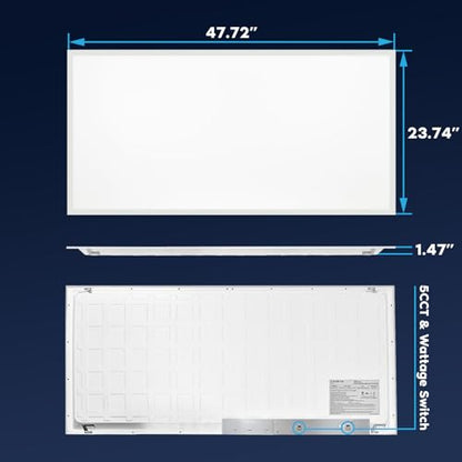 LUXRITE 2x4 FT LED Flat Panel Light, LED Drop Ceiling Lights (2 Pack) - size: 2 Count (Pack of 1)
