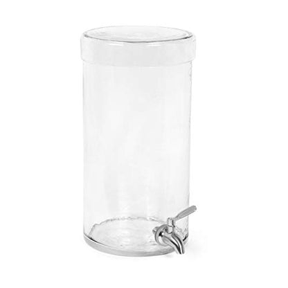 Glass Beverage Dispenser - 1.5 Gallon Drink Dispenser for Parties with Stainless Steel Spigot and Lid - Ideal for Serving Iced Tea, Lemonade, Juice, Sangria, or Cocktails by BIRDROCK HOME
