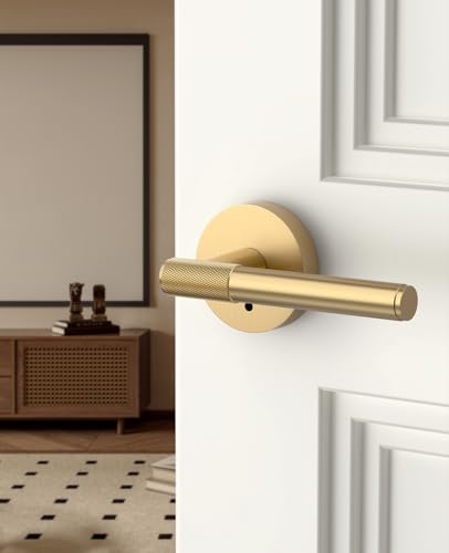 Asidrama 1 Pack Champagne Bronze Privacy Interior Door Handles - color: Champagne Bronze, size: Privacy, style: 1pack