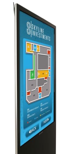 Displays2go Advertising Multimedia Kiosk with Multi - color: Black, size: 55"
