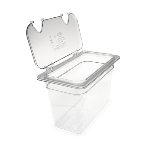 Carlisle FoodService Products Plastic Food Pan 1/4 Size 6 Inches Deep Clear - size: 6 Inches
