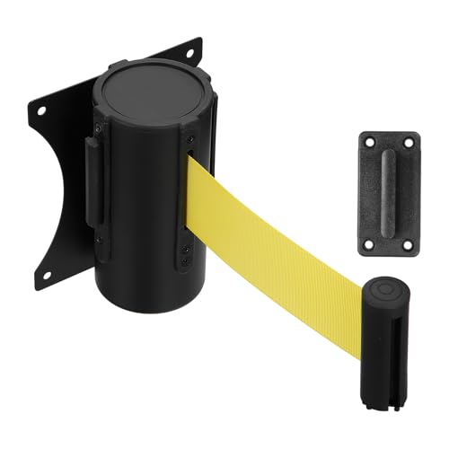 PATIKIL Fixed Wall Mount Retractable Belt Barrier 10 Feet, Yellow 1 Pcs - color: Yellow, size: 10 Feet