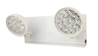 TANLUX New York City Approved Emergency Light, Emergency Lights with Battery Backup, White Steel Housing, AC 120/277V, Two Heads On Front Shell - size: New Model NYC Emergency Light