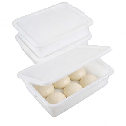 3-Pack 13L Pizza Dough Proofing Box with Lid, Dough Rising Tray