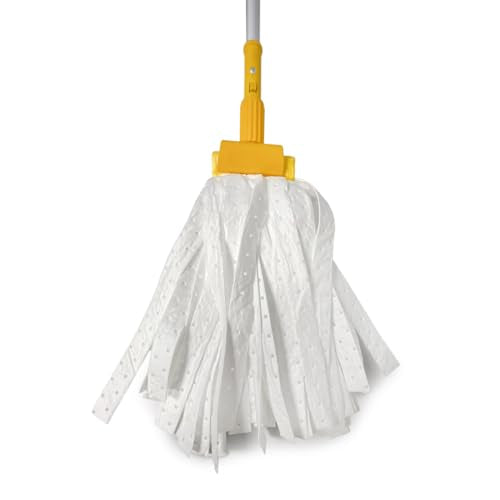 KLEEN HANDLER Mop Head Replacement 3-Pack Hydrophobic Industrial Mop for Oils and Spills – Heavy-Duty Industrial, Commercial, Janitorial Cleaning – Non-Woven Oil-Absorbent Material - style: 3 Pack