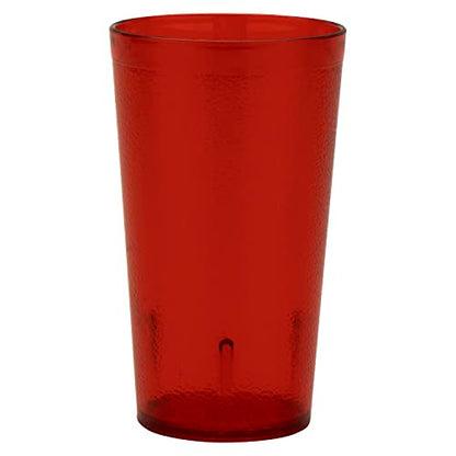 G.E.T. 6612-1-R-EC Heavy-Duty Plastic Restaurant Tumblers, 12 Ounce, Red (Set of 4) - color: Red, size: 12 Ounces, style: 12 ounces