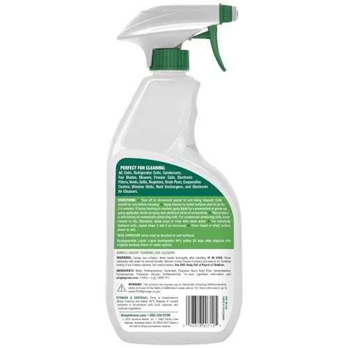 Simple Green Foaming Coil Cleaner - 32 Fl Oz (Pack of 12) - size: 32 Fl Oz (Pack of 12)