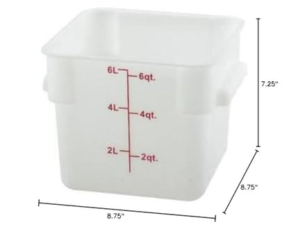 Winco - PESC-6-6 qt Food Storage Container
