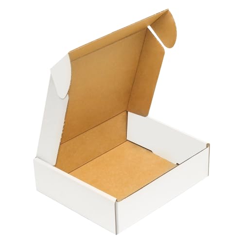50 pack Small Shipping Box,7x6x2'',Corrugated Mailer,Cardboard Box, White - size: 7x6x2"