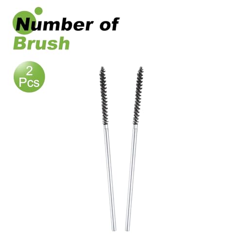 HARFINGTON 2pcs Wire Bore Brush Set 6 Inch Length 5/32 Inch Shank Stainless Steel Bristles Cleaning Brush for Clean Car Part Tube Kitchen Garage - size: 6 x 5/32 Inch