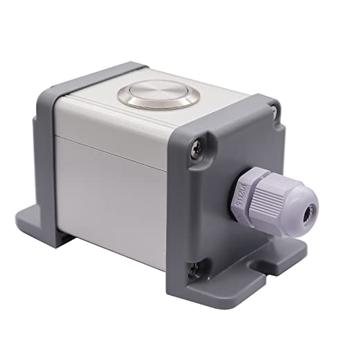 mxuteuk 22mm Momentary Push Button Switch Box Stainless Steel Metal 12V-24V DC 1 NO Flat Top Switch with Waterproof Switch Station G019 - color: Silver-C