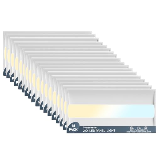 18PACK 2x4 LED Troffer Light, Led Drop Ceiling Light Fixture, Center Basket Drop Ceiling Lights, Wattage CCT Selectable 30W-72W (Up to 10800LM),3000K-6500K,0-10V Dimmable, for Office & Commercial - size: 2X4-18Pack