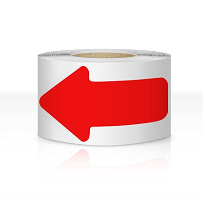 EVQ Red Arrow Floor Sticker Tape 2 x 4 Inch Directional Vinyl 200 PCS - color: Red, size: 2"×4"