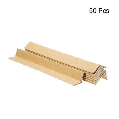 PATIKIL Adjustable Cardboard Corner Protector Package Frame Protectors L Shaped 300x30mm Thick 3mm for Art, Packing, Shipping, Pack of 50 - size: 300x30mm