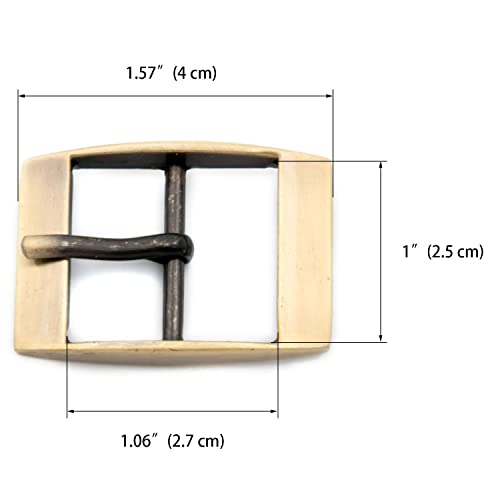 Loosco single prong buckle, 6PCS Strap Buckles Tri-Glide Slide Buckles for Shoes Purse Making Accessories - color: Gold
