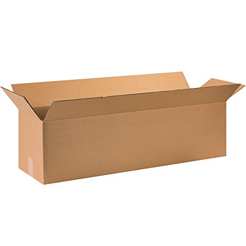 BOX USA 361010 Long Corrugated Cardboard Box 36" L x 10" W x 10" H, Kraft, For Shipping, Packing and Moving (Pack of 20)