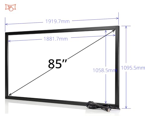 Chengying 85 inch Multi-Touch Infrared Touch Frame - IR Touch Panel - 85" Infrared Touch Screen Overlay - USB Interface - HID Compatible - size: 85 inch