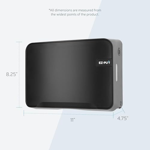 EZbrnd Wall Mount MULTIFOLD Paper Towel Dispenser for Kitchen/Bathroom/Office/RV/Airbnb, Black, 3200B-EZ - style: Mini Black