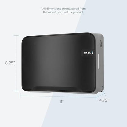 EZbrnd Wall Mount MULTIFOLD Paper Towel Dispenser for Kitchen/Bathroom/Office/RV/Airbnb, Black, 3200B-EZ - style: Mini Black