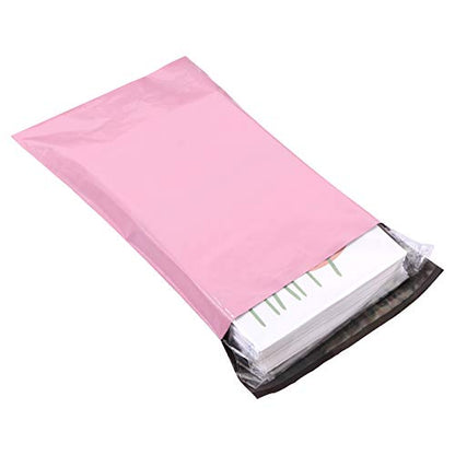 10 x 13.6inch Pink Poly Mailer Bags with Self Adhesive Strip,30 Pcs
