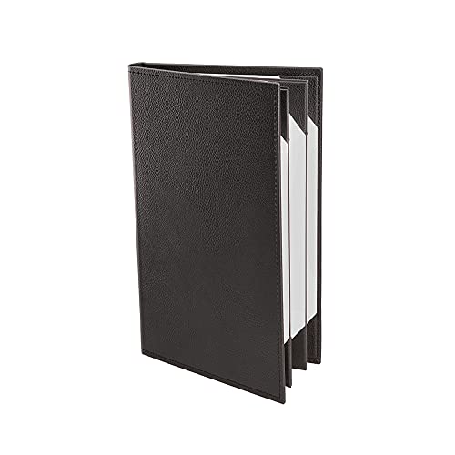 Menu Covers Made of Premium Faux Leather (10-Pack) - 8.5" X 14" (Black, 6 Views) - color: Black, size: 6 Views