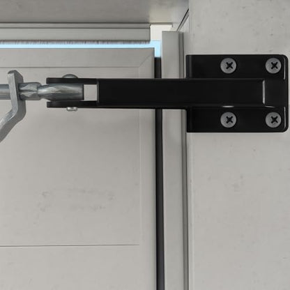 Nuanchu 2 Pack Screen Door Closer Bracket Storm Jamb Plastic Mount, Black - color: Black