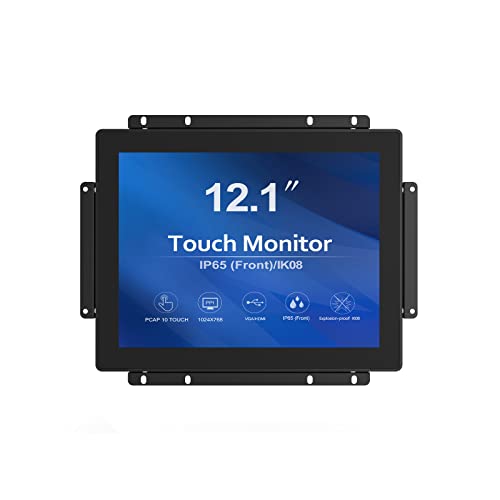 GreenTouch 12.1 inch 10 Points Touch Front IK08/IP65 Open Frame Touch Monitor Desktop or Wall Mountable Multi Point Touch 1024x768 - size: 12.1 in