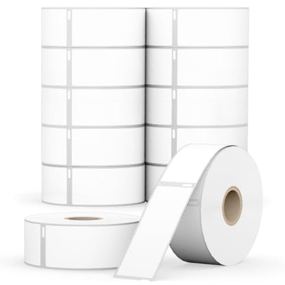 12 Rolls, 4200 Address Labels Replacement for DYMO 30252 (1-1/8" x 3-1/2") - size: 1-1/8" x 3-1/2" | 30252-12 Rolls