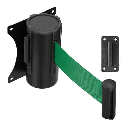 PATIKIL Fixed Wall Mount Retractable Belt Barrier 10 Feet, Green 1 Pcs - color: Green, size: 10 Feet