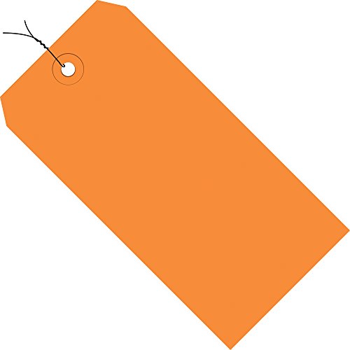 Discount Tag & Label Orange Shipping Tags, Wired, 13 Pt, 2 3/4" x 1 3/8", 1, (Case of 1000) - color: Orange, size: Model #1 - 2 3/4" x 1 3/8", style: Pre-Wired