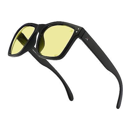 X Power ANSI Z87+ Extra Large Weekenders Impact Resistant Safety Sunglasses - color: 009 Matte Black Frame / Yellow Lens, size: X-Large