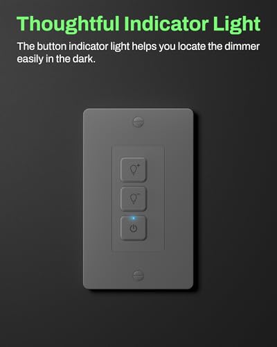BN-LINK Dimmer Light Switch, Single-Pole Only, Neutral Wire Required