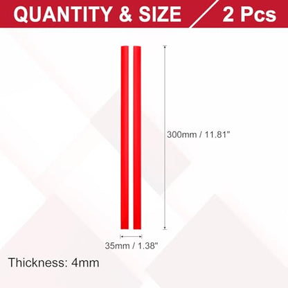 uxcell 2pcs Acrylic Flexible Hinges 300x35mm Invisible Living Hinge 360° - size: 300x35mm