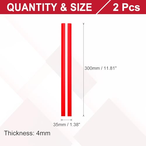 uxcell 2pcs Acrylic Flexible Hinges 300x35mm Invisible Living Hinge 360° - size: 300x35mm