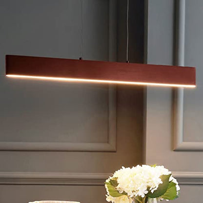 JONATHAN Y Draper 1-Light LED Linear Pendant 32", Anodized Bronze - color: Anodized Bronze, size: 32"