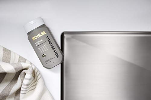 KOHLER K-23729-NA Stainless Steel Cleaner, Kitchen & Bathroom Cleaner, Polish & Protect Sinks & Other Surfaces, 8 FL Oz - size: 8 Fl Oz (Pack of 1)