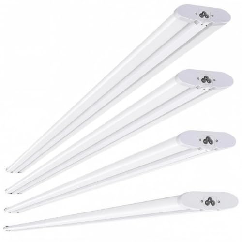 HYPERLITE 8FT LED Shop Light: 110W Ultra Slim Wraparound Light 5000K, 8 Foot LED Strip Light Fixture 120V, 11000LM, 80 CRI, ETL Listed Commercial Bay Light for Garage Office Warehouse, 4Pack - size: 8FT | 4PACK