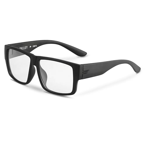TOROE VALLEY Polarized z87+ Men Sunglasses - color: Matte Black | Black Emblem | Clear (Anti Fog)