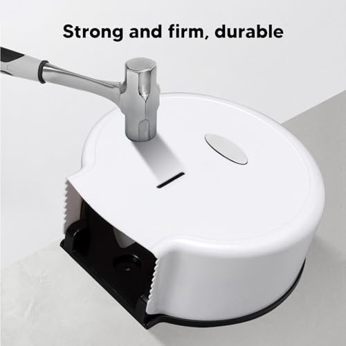 Wall Mount Toilet Paper Holder, 9 inch Commercial Jumbo Toilet Paper Roll Holder for Bathroom Office Restaurant (White) - color: White