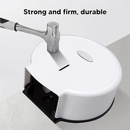 Wall Mount Toilet Paper Holder, 9 inch Commercial Jumbo Toilet Paper Roll Holder for Bathroom Office Restaurant (White) - color: White