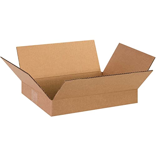 BOX USA Shipping Boxes Flat 13"L x 10"W x 2"H, 25-Pack | Corrugated Cardboard Box for Packing, Moving and Storage - size: 13x10x2