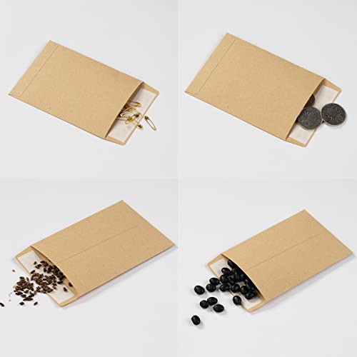 100 Pack Seed Envelopes Self-Adhesive, 3 1/4 x 4 1/2 inches, Dark Green - color: Dark Green