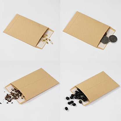 100 Pack Seed Envelopes Self-Adhesive, 3 1/4 x 4 1/2 inches, White - color: White