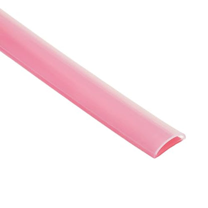 PATIKIL Silicone Weather Stripping Door Seal, 19.7 ft D Shape Weather Stripping Self Adhesive Door Seal Strip for Door Frame, Window Sealing, Large Gap, 19/32" Wx5/128 Tx1/5 H, Clear/Red - size: 19.7 ft Long, 19/32"Wx5/128"Tx1/5"H