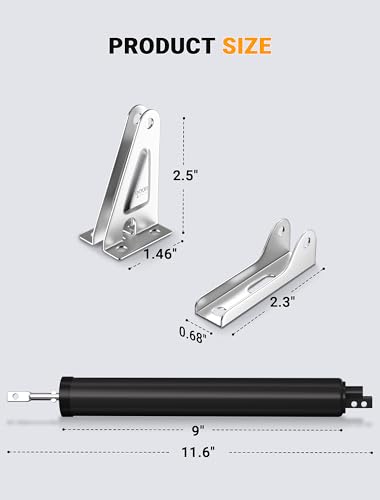 Black Storm Door Closer, Pneumatic Screen Door Closer with Hold Open - size: Black