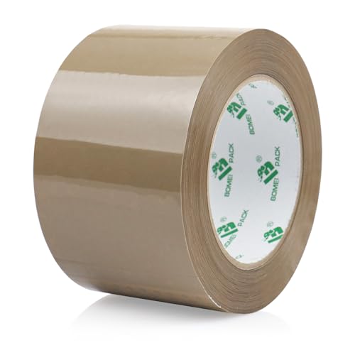 BOMEI PACK 3 inch Brown Packing Tape, 6 Refills Rolls Wide Packaging Tape for Moving, Shipping and Storage, 2.4 Mil x 110 Yards - size: 2.4mil x 110yds