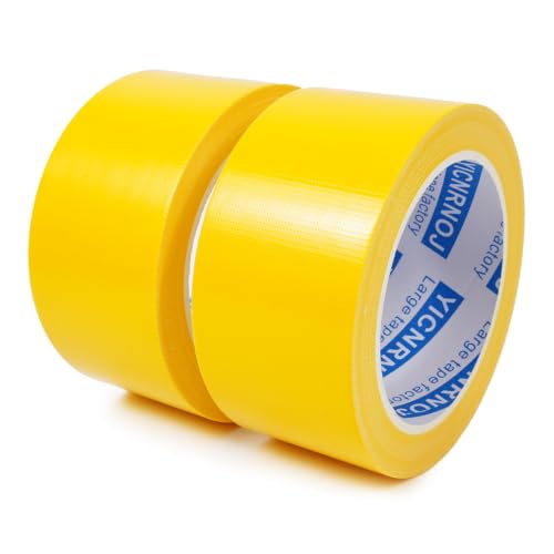 2-Pack 2 in 22 Yds Yellow Duct Tape, Strong & No Residue - color: Yellow