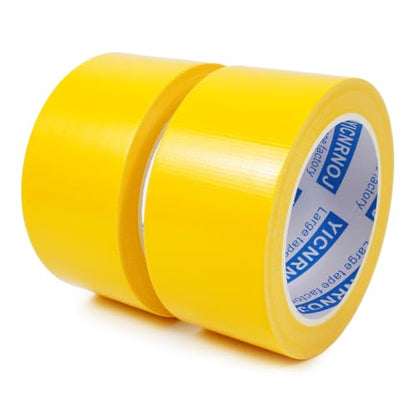 2-Pack 2 in 22 Yds Yellow Duct Tape, Strong & No Residue - color: Yellow