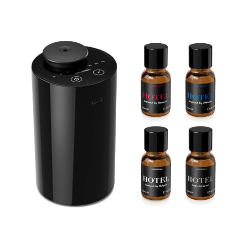 Airversa AN6 Waterless Essential Oil Diffuser Starter Kit, Black - color: Black2